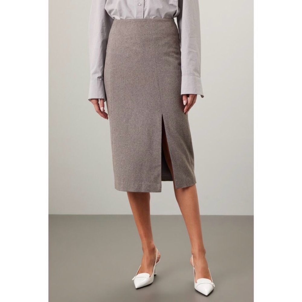 Marina Moscone Wool Blend Pencil Skirt